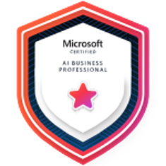 Microsoft AI Business Professional certification badge